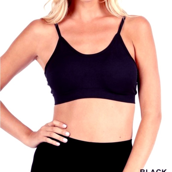 Other - Black adjustable bralette w/ removable pads